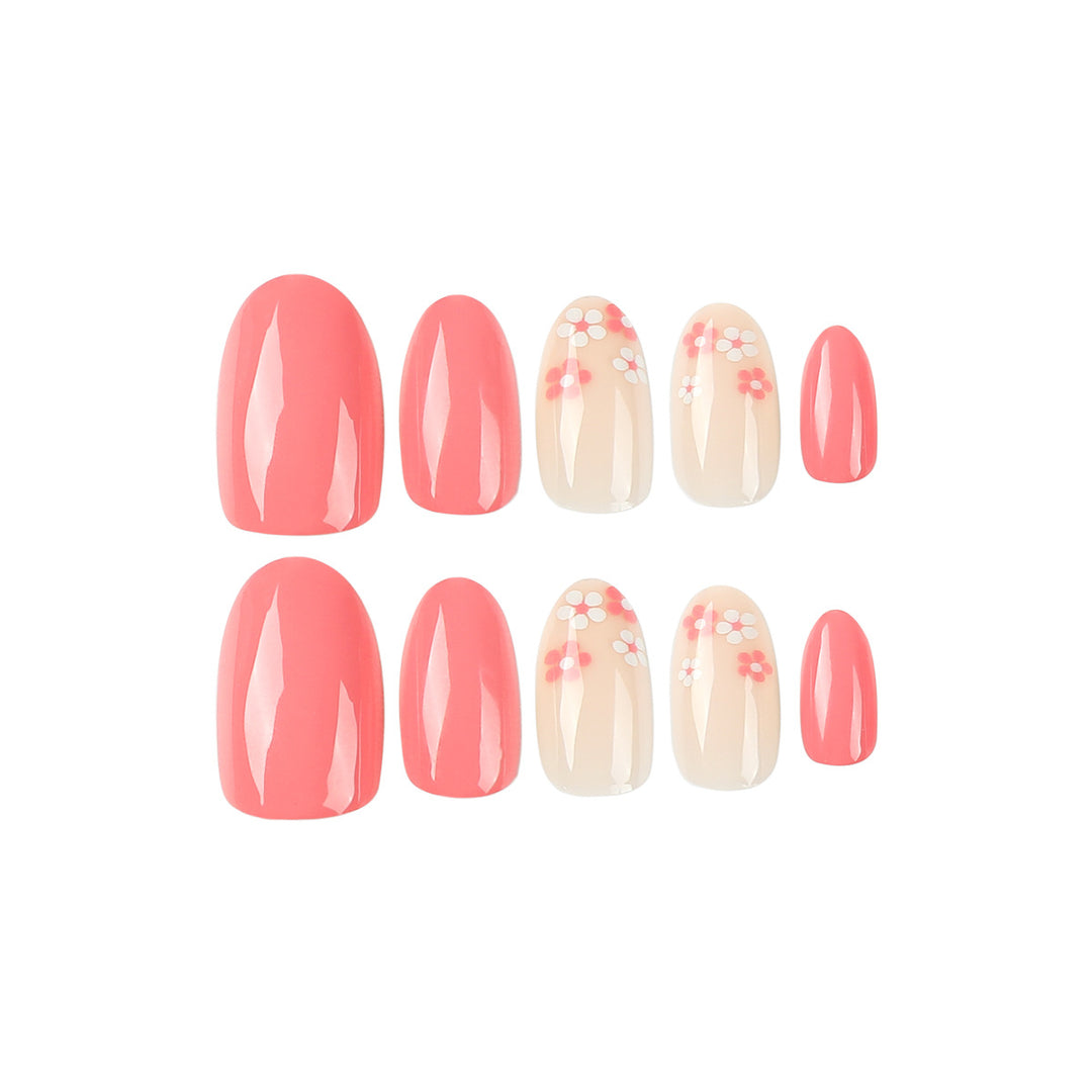 Artful nail extensions with delicate floral accents Bowlift
