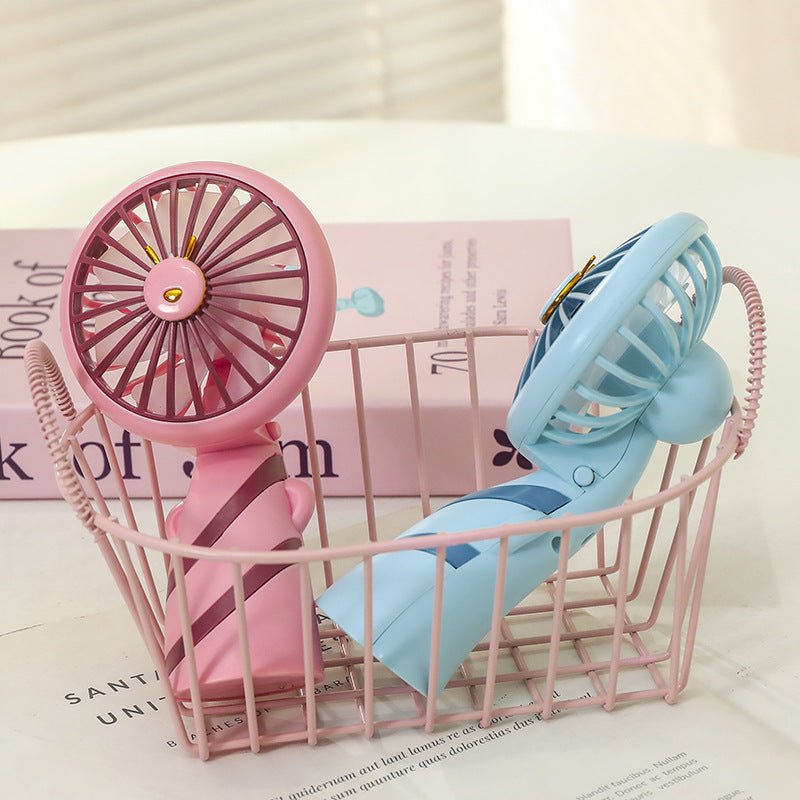 Women's Portable Mini Handheld Fan with Cute Design Bowlift