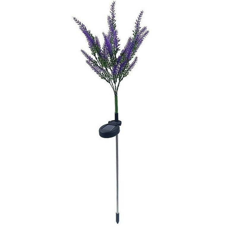 Solar LED Faux Lavender Garden Stake Lights Bowlift