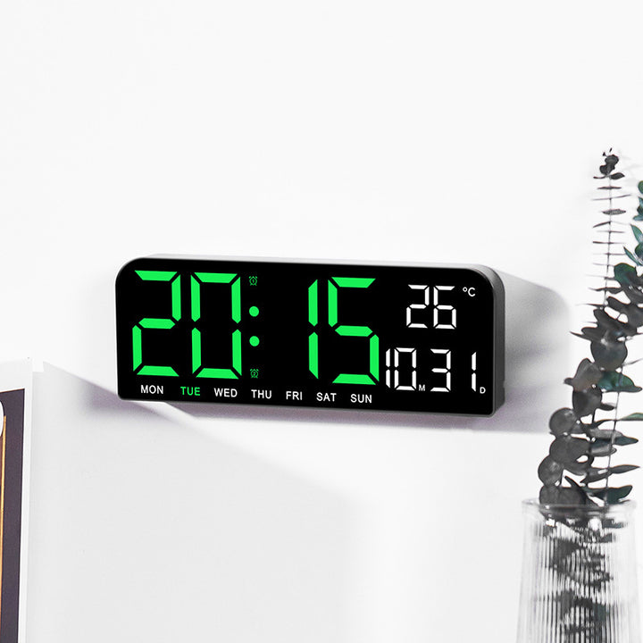 Digital Multi-Function Alarm Clock with Temperature and Date Setting Bowlift