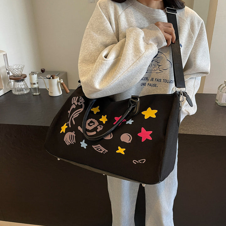 Sporty Travel Bag With Creative Applications Bowlift