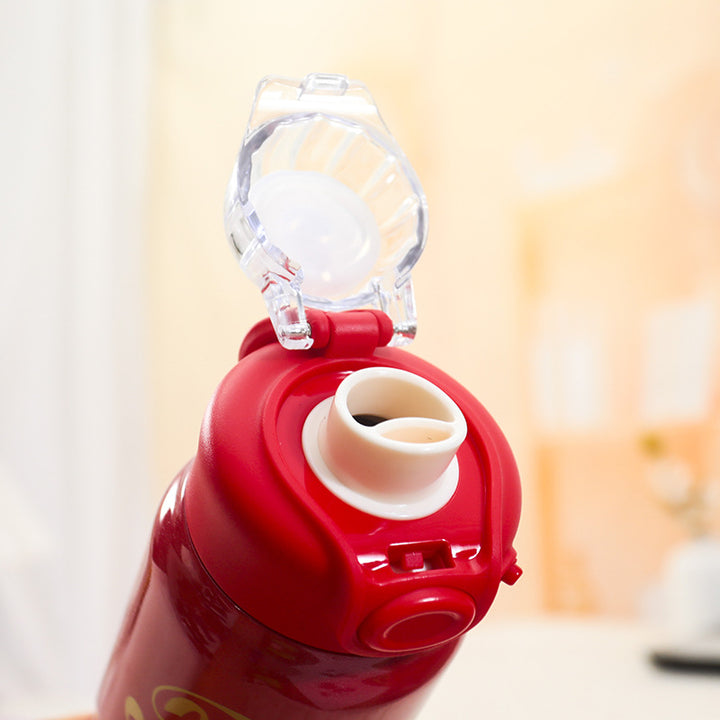 Stylish sports water bottle with practical spill protection Bowlift