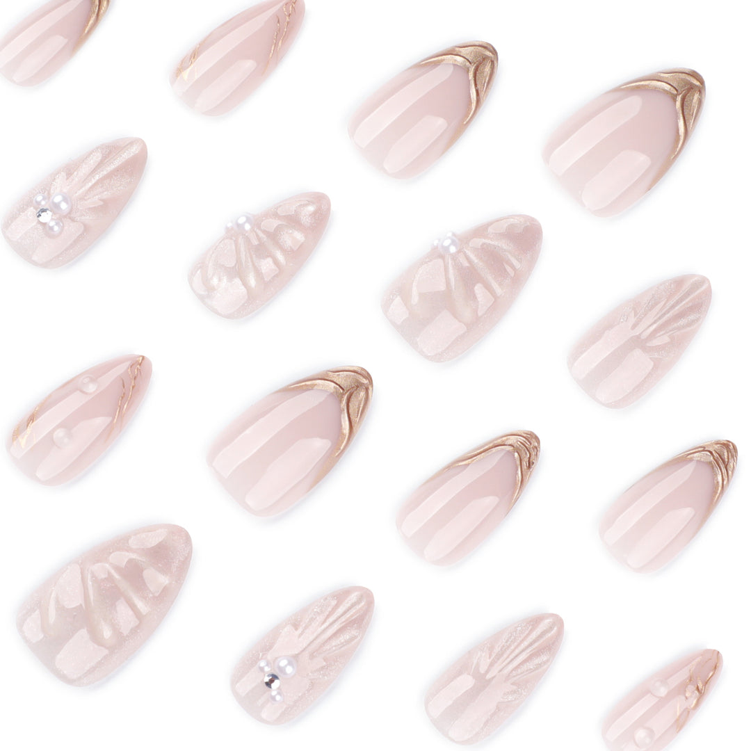Artistic Nail Art with elegant relief design Bowlift