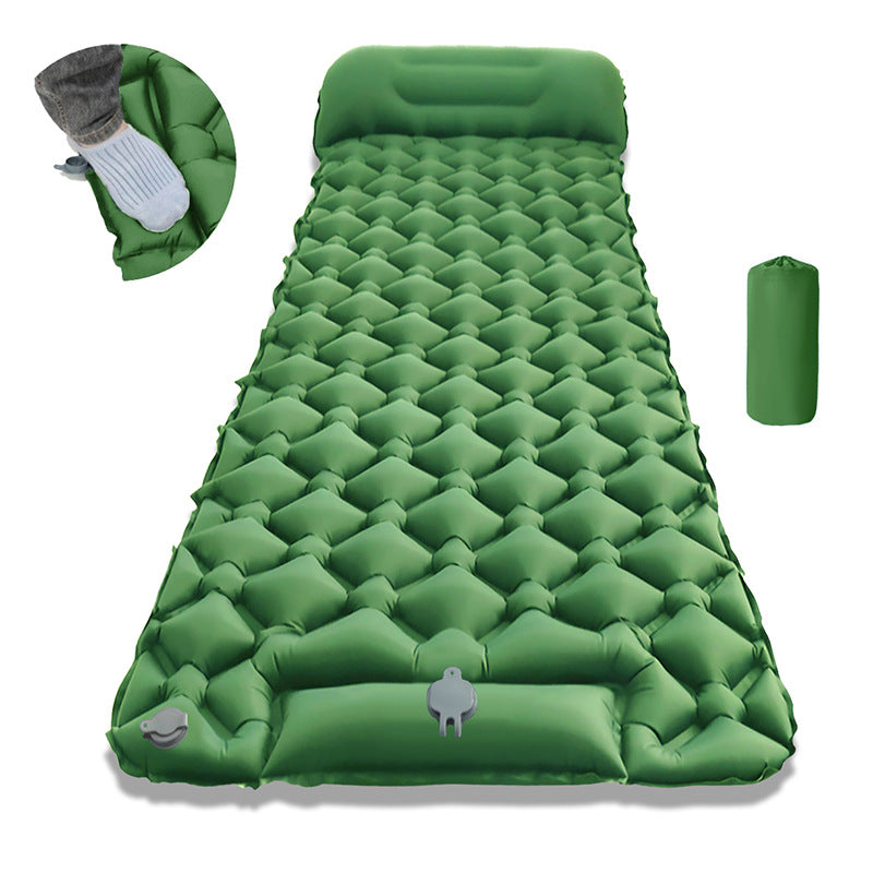 Air Mattress With Integrated Headrest And Comfortable Valve System Bowlift