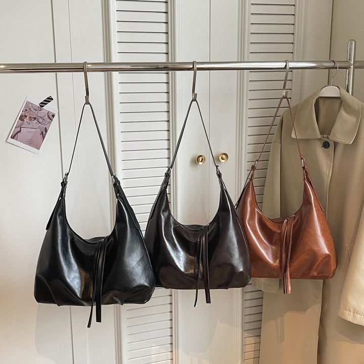 WoLuxurious Soft Leather Shoulder Bag Bowlift