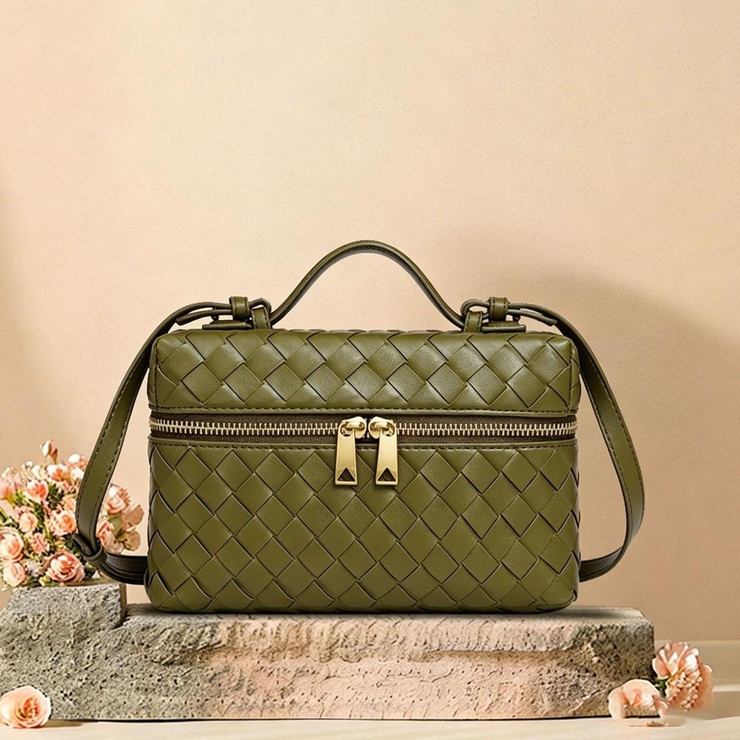 Structured Woven Satchel Bag Bowlift