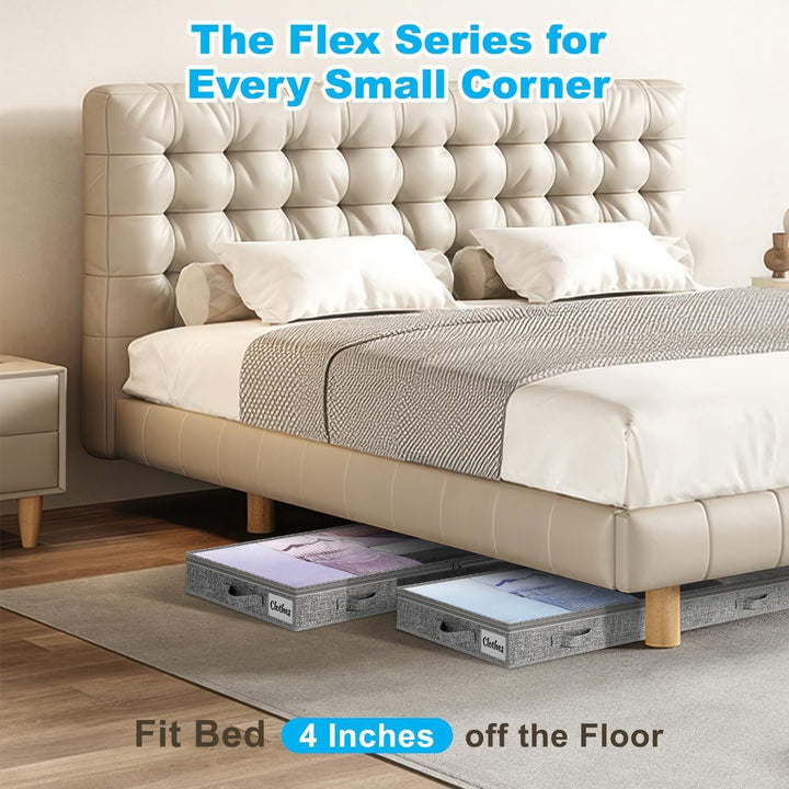 Under-Bed Storage Organizer with Zippered Closure
