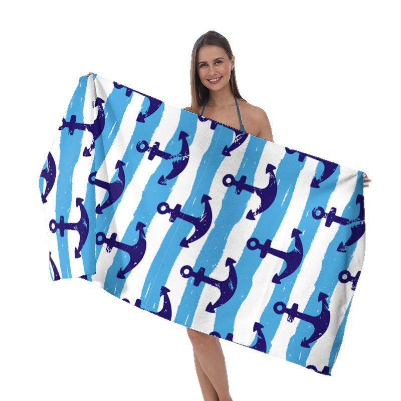 Beach towel with colorful tropical motif Bowlift