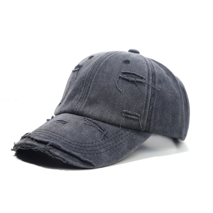 Women's washed baseball cap with destroyed look Bowlift