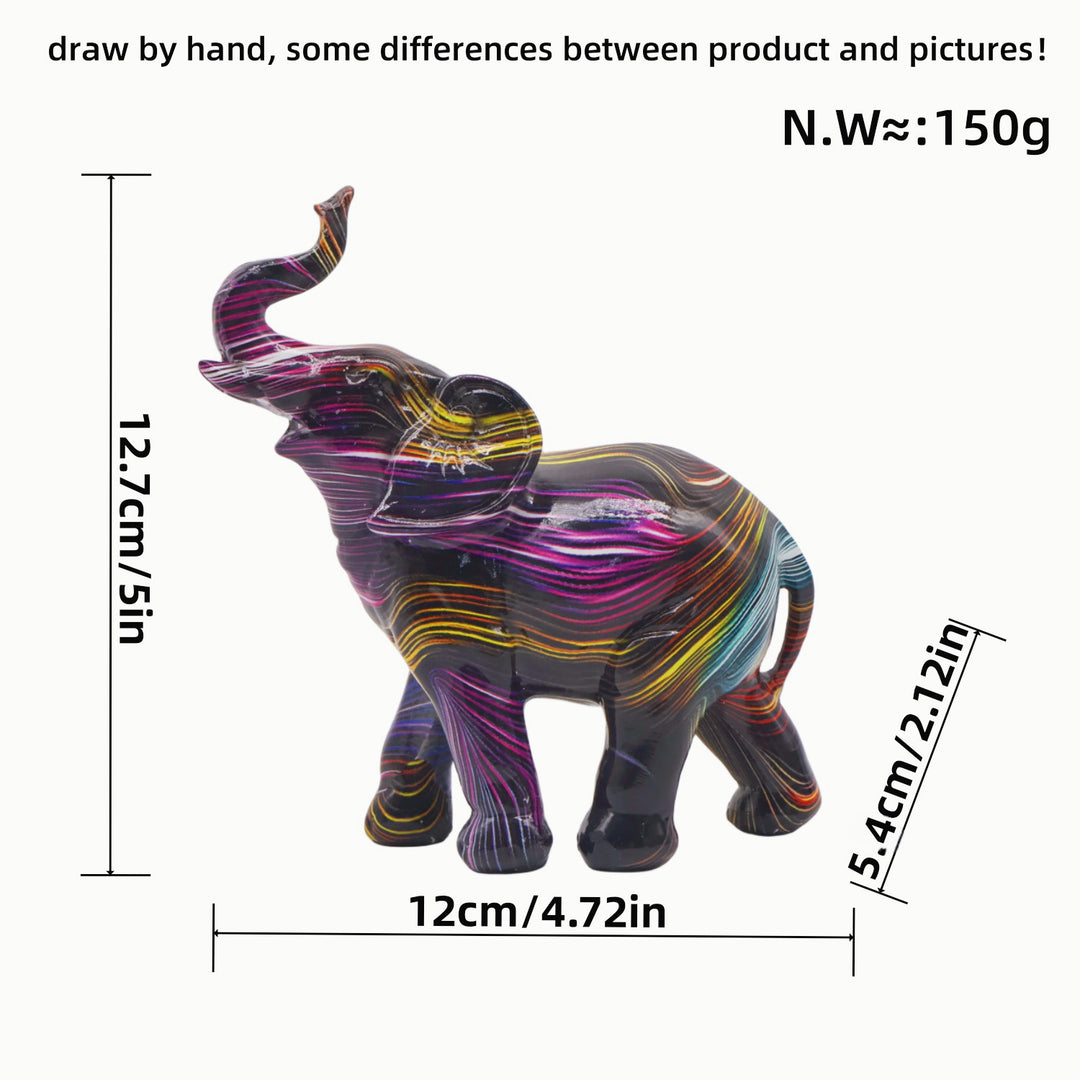 Colorful Elephants Figurine Bowlift