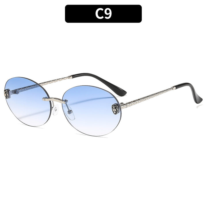 Oversized Retro Oval Sunglasses