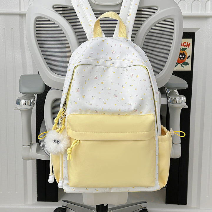 Floral Print School Backpack