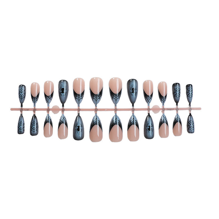 Acrylic Nail Set with Stylish Spider Design Bowlift