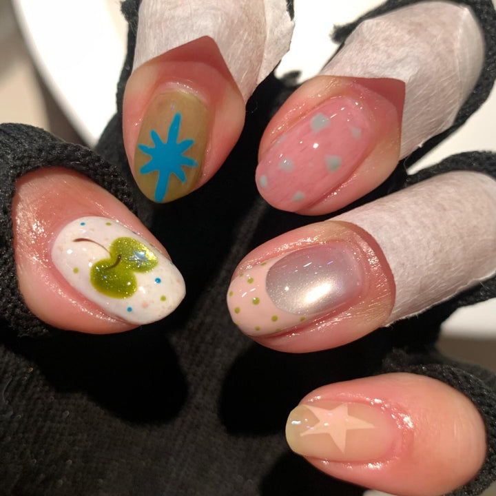 Creative Nail Art with Colorful and Playful Design Bowlift