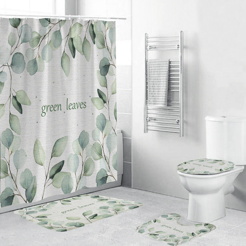Leafy Botanical Themed Bathroom Ensemble Bowlift