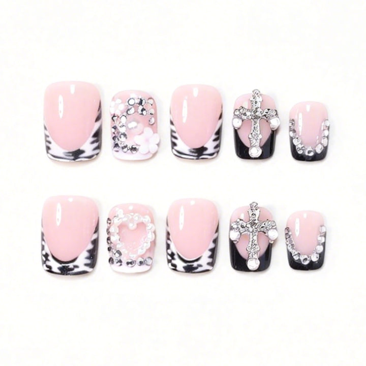 Elegant Decorative Acrylic Press-On Nail Art Bowlift