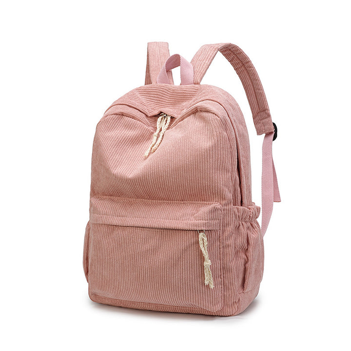 Corduroy Fabric Backpack Bowlift