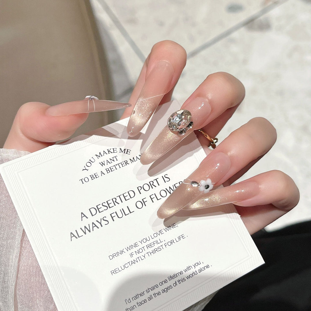 Elegant Acrylic Press-On Nail Art Bowlift