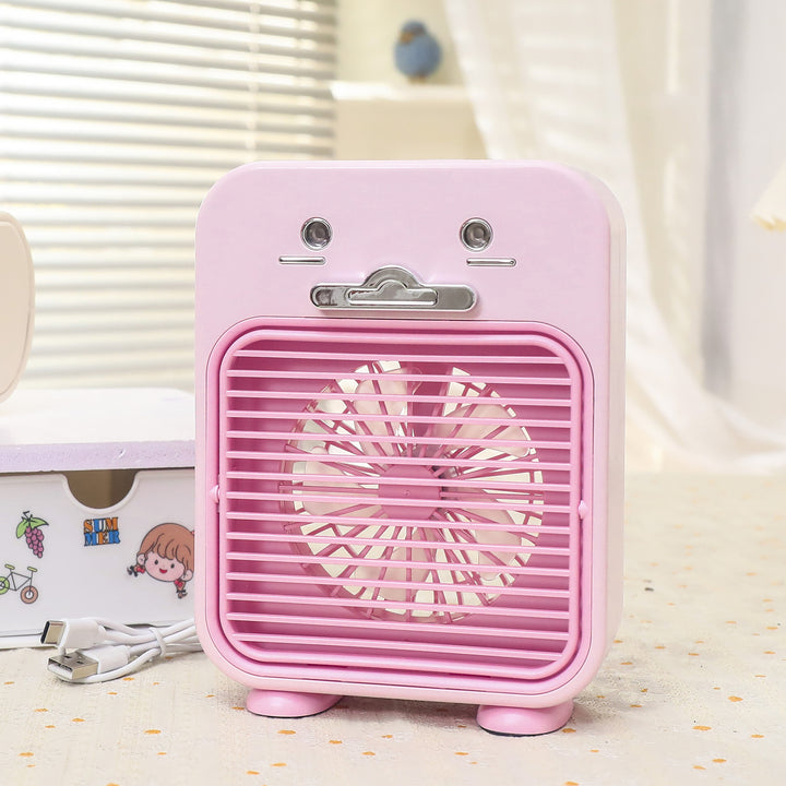 Ladies Funny Mini Table Fan with USB Connection and Flexible Tilt Bowlift