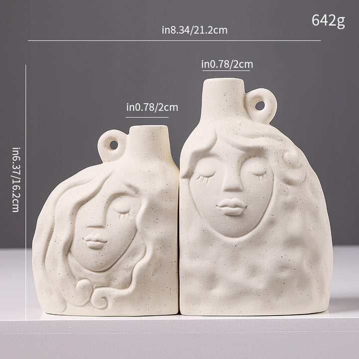 Artistic Face-shaped Ceramic Vase