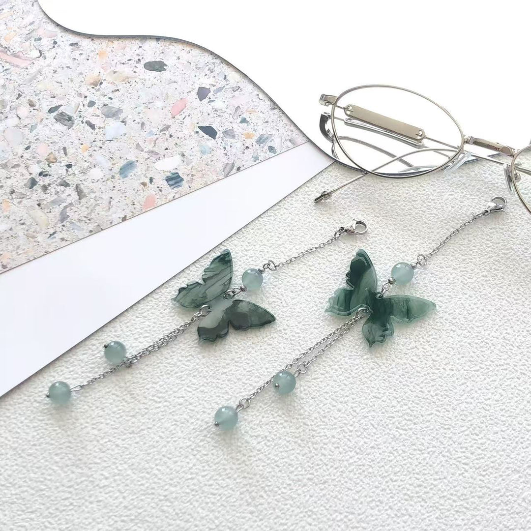 Elegant Butterfly Dangle Eyewear Chain Bowlift