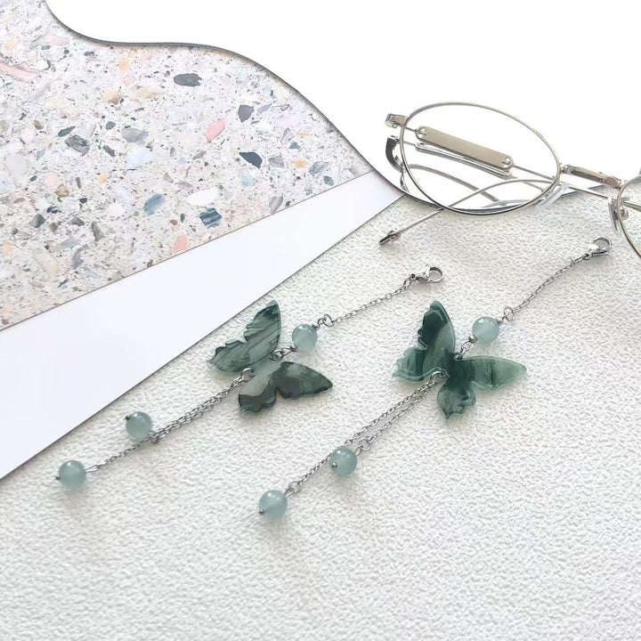 Elegant Butterfly Dangle Eyewear Chain Bowlift