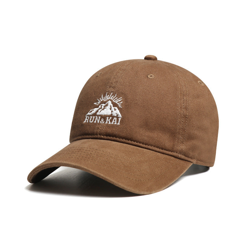 Men's Casual Distressed Embroidered Cap Bowlift