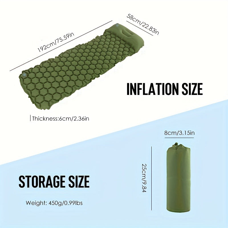 Inflatable Comfort Camping Mat With Ergonomic Air Cushions Bowlift