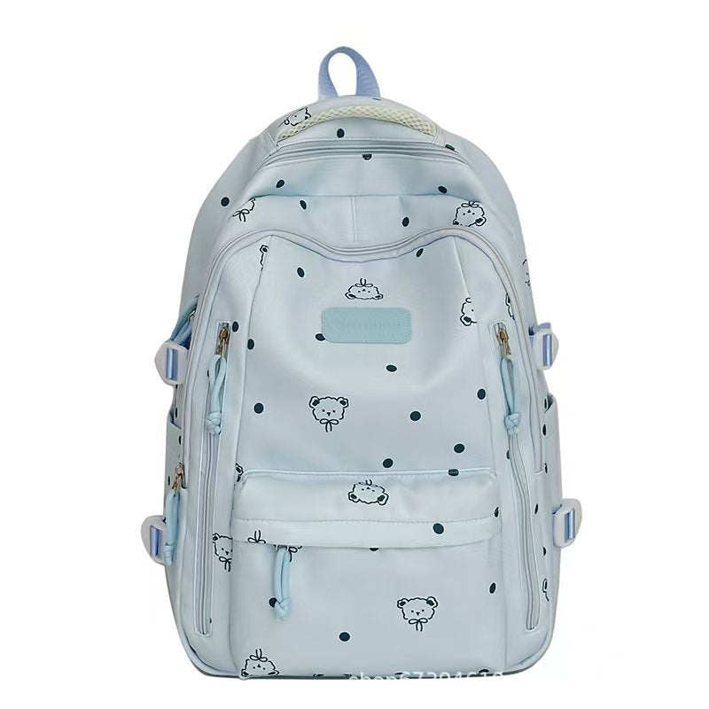 Cute Polka Dot Print Backpack Bowlift