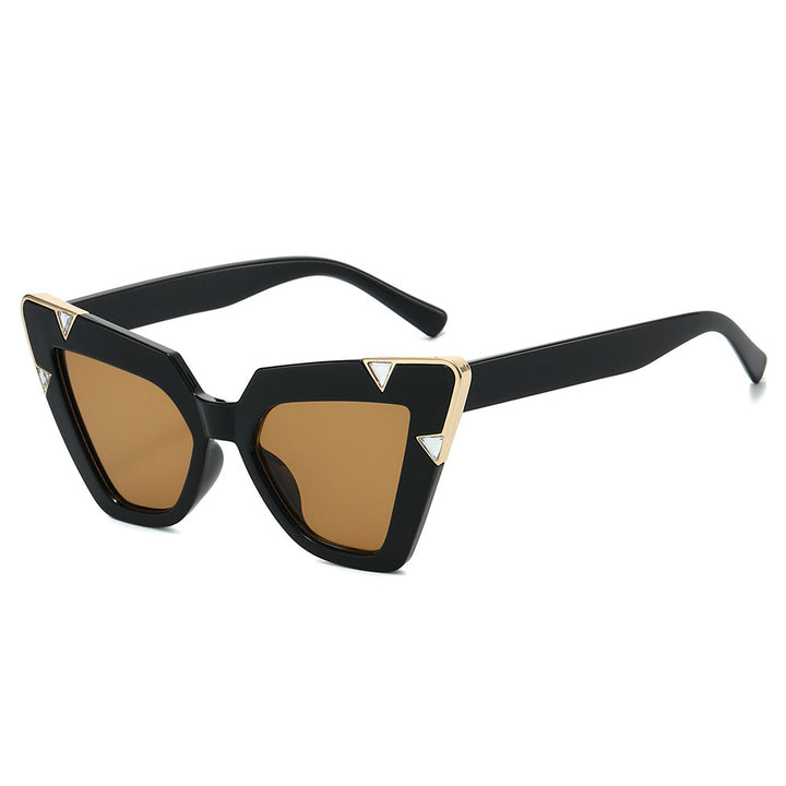 Statement Cat-Eye Sunglasses with Decorative Accents Bowlift