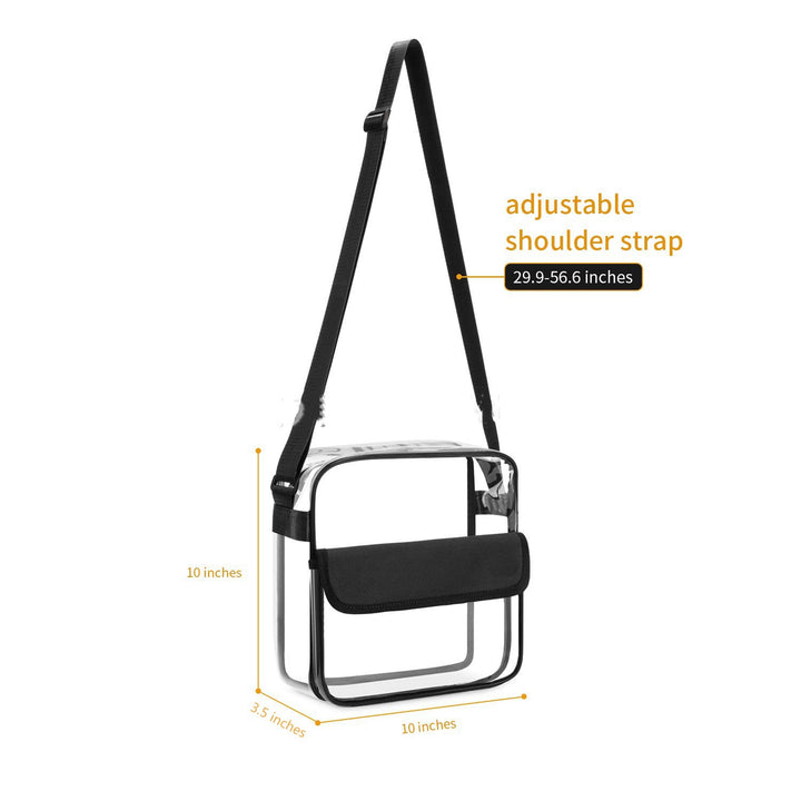 Transparent Shoulder Bag with Practical Flap Bowlift