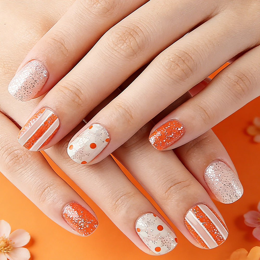 Artistic Glitter Press-On Nail Set Bowlift