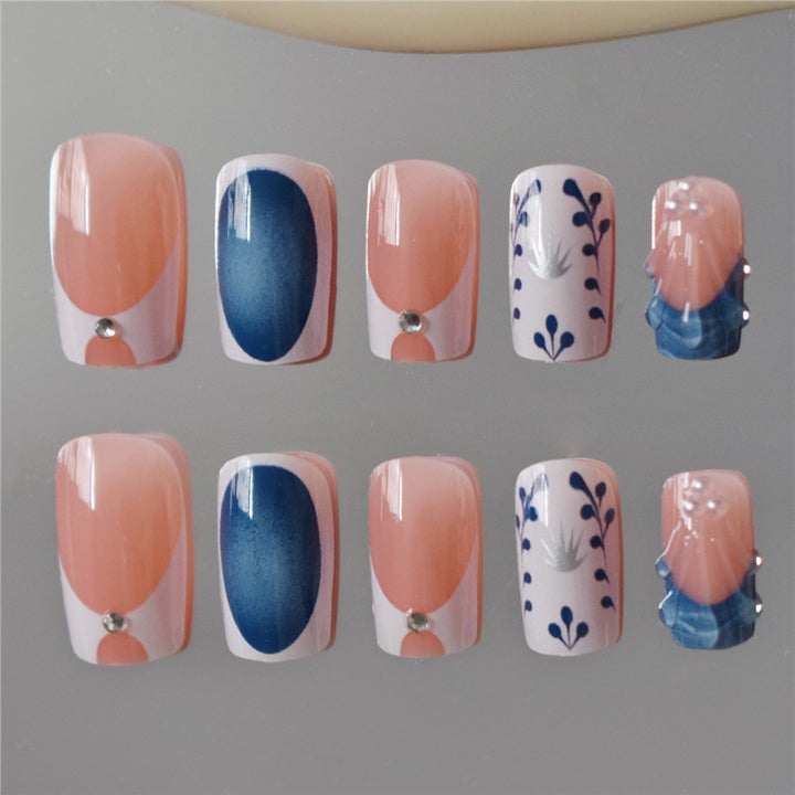 Artistic Decorative Press-On Nail Set Bowlift