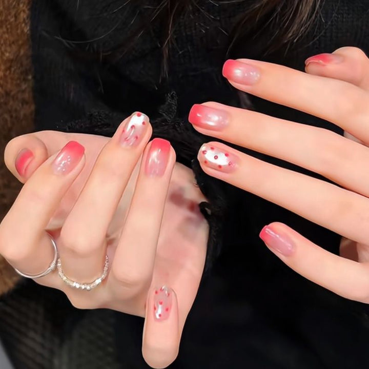 Elegant French Tip Press-On Nail Set Bowlift