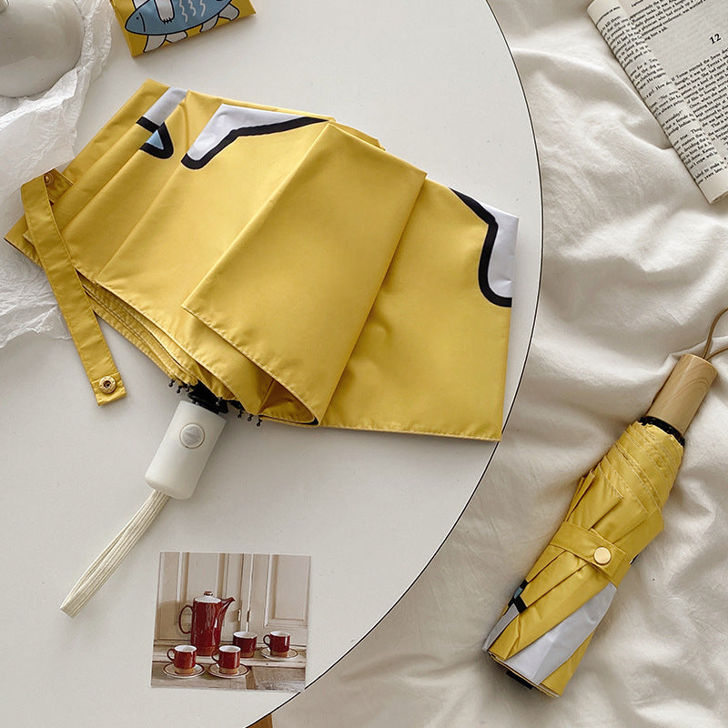 Women's Folding Umbrella with Playful Pattern Bowlift