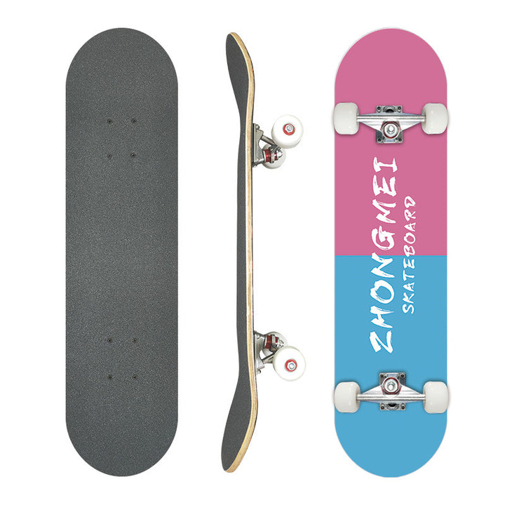 Complete Street Skateboard with Maple Deck Concave and Durable PU Wheels Bowlift