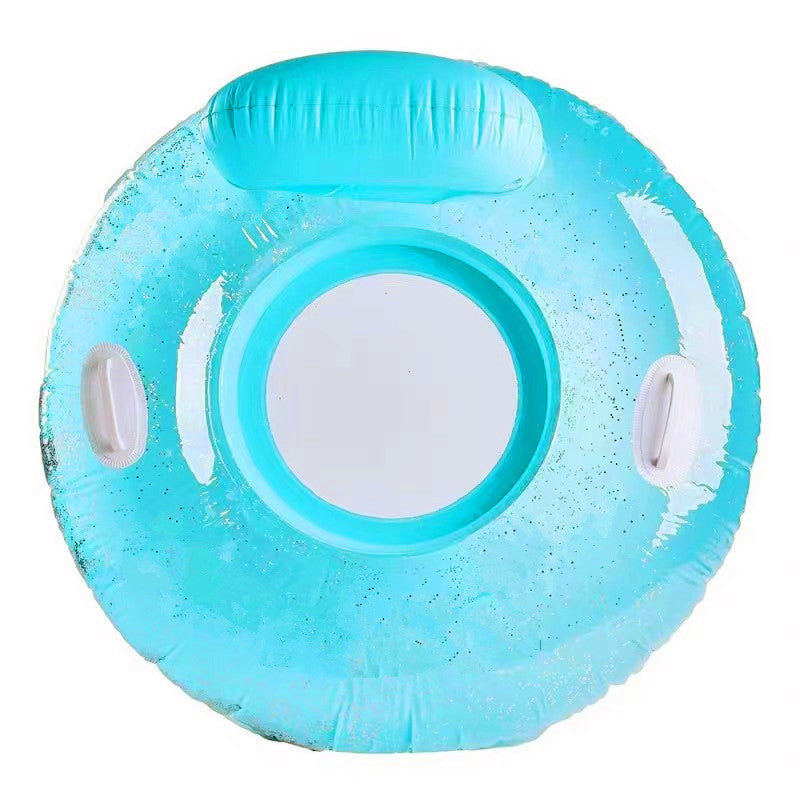 Women Inflatable Comfort Swimming Ring with Net Surface Bowlift