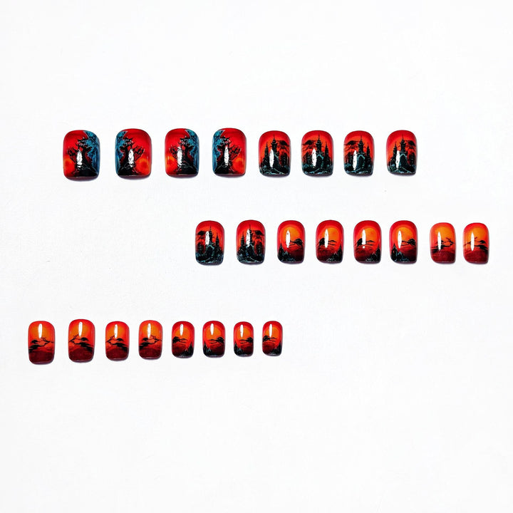 Creative Halloween Design Artificial Nails Bowlift
