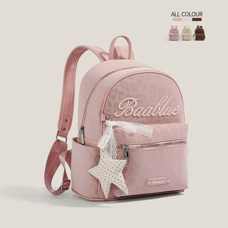 Star-Embellished Casual Backpack Bowlift