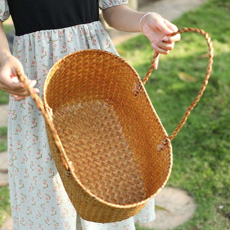 Handcrafted Woven Storage Tote Bowlift