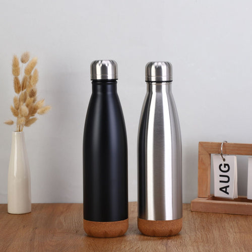Ladies stylish stainless steel insulated bottle with cork bottom Bowlift