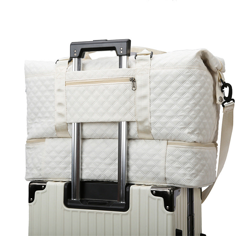 Multi-Pocket Quilted Duffle Bag