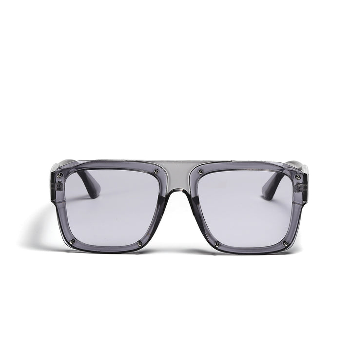 Women's Square Sunglasses with Fashionable Transparent Frame Bowlift