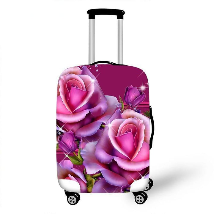 Women's hardshell travel suitcase with floral design Bowlift