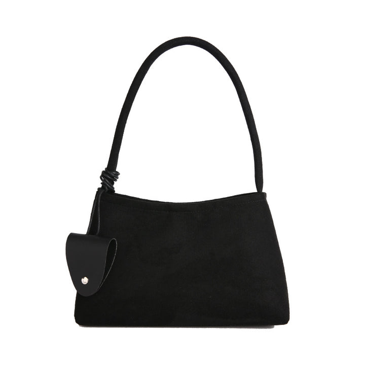 WoTextured Fabric Shoulder Bag Bowlift