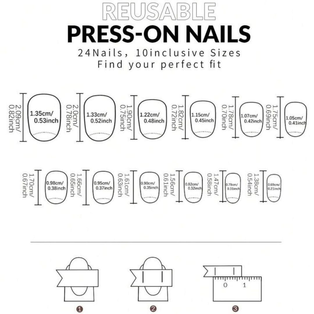High-quality artificial nail set with elegant French design Bowlift