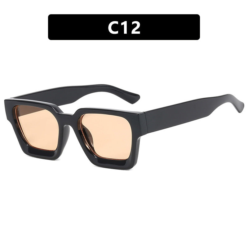 Ladies fashionable square sunglasses with yellow lenses Bowlift