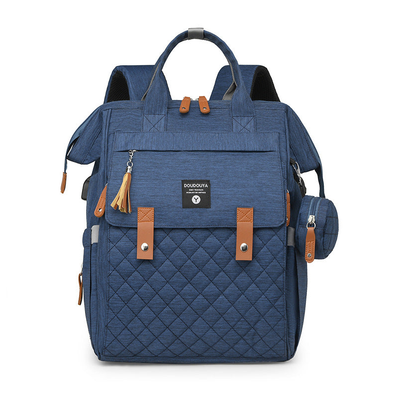 Multi-Functional Quilted Travel Backpack Bowlift