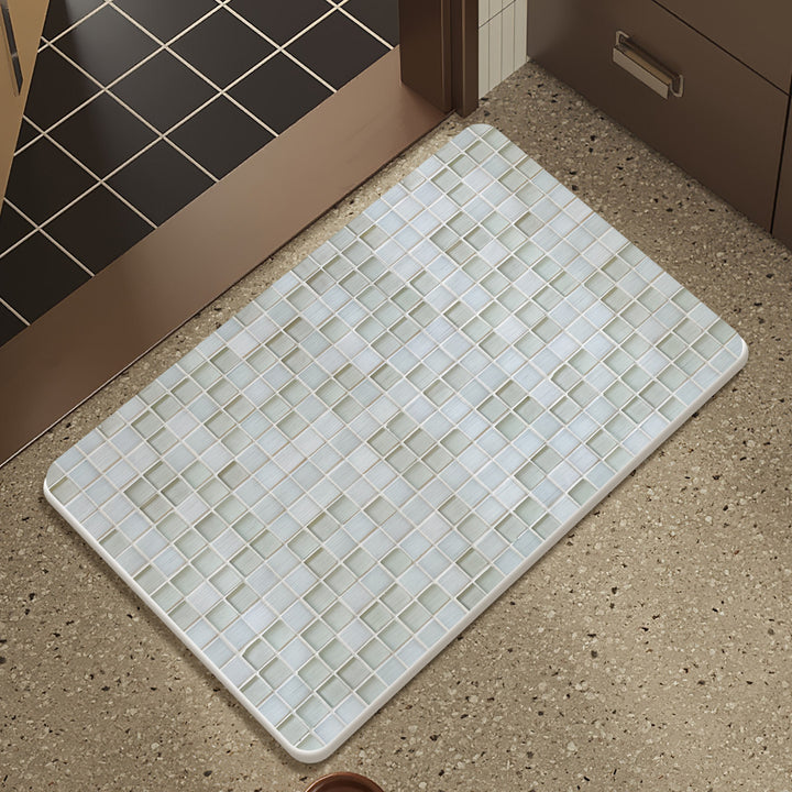 Mosaic Design Bath Mat Bowlift