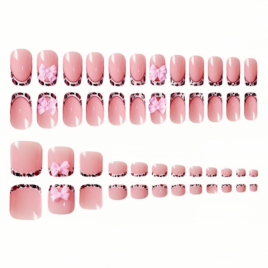 Decorative 3D Bow Press-On Nail Set Bowlift
